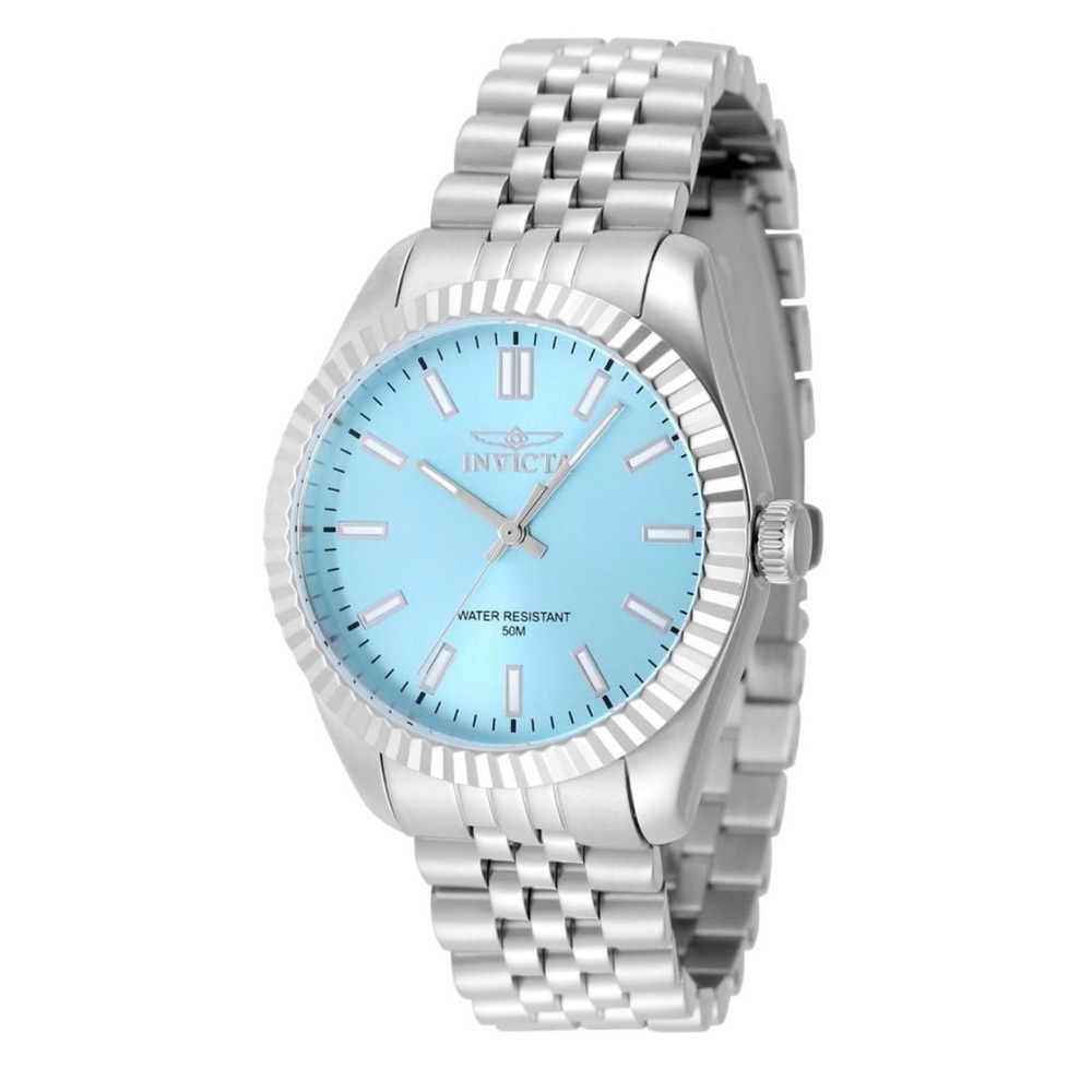 Invicta Silver and Blue Watch 36mm